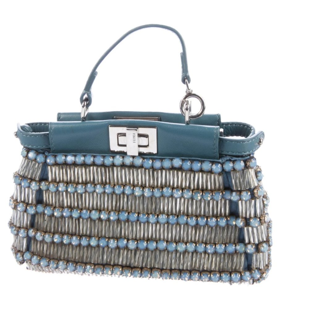 FENDI Embellished Micro Peekaboo Bag